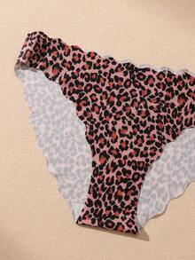 6 chiếc quần lót nữ không đường may, viền lượn sóng, họa tiết da báo, đồ lót nữ thanh lịch - Nhiều màu - Xem 4