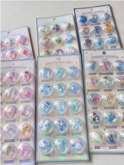 2/1 件可重复使用 3D 贴纸 - 可爱水果冰淇淋、实验室贴纸、动物和宠物（猫、狗）| 自粘分层贴纸，不对称形状，哑光表面，适用于剪贴簿、日记、计划本、DIY 手工艺品 | 柔和色彩和彩色卡通 3D 浮雕可爱趣味贴纸，水晶钻石浮雕贴纸，定制创意计划本贴纸（随机款式）