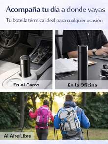 Termo Digital Inteligente De Acero Inoxidable 500ml - Negro - Ver 2