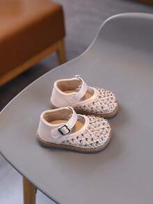 1 Pair Baby Girls' Shoes, New Mesh Rhinestone Cute Toddler Little Girl Princess Shoes, Lightweight Soft Sole Suitable For Crawling, Spring/Summer/Autumn/Winter - Pink - View 6