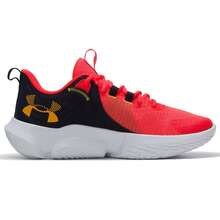 Under Armour Unisex Basketball Shoes, Cushioned Basic Model, Outdoor Casual Basketball Sneakers - Red/Black - View 2