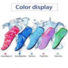 Unisex Quick-Dry Water Shoes, Rubber Non-Slip Sole Beach Shoes Suitable For Snorkeling, Sports, Beach, Swimming, Boating, Hiking, Yoga, Indoor. Breathable And Lightweight, Suitable For Barefoot Wear. Multi-Color Comfortable Non-Slip Water Shoes., Beach Essentials, Pool Float - Multicolor - View 6