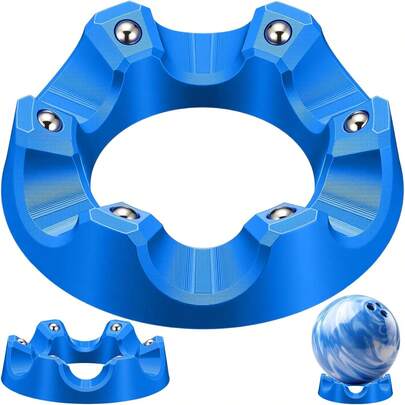 Bowling Ball Rotating Rack, 360 ° Smooth Rotating Ball Cup Holder, Multi-Angle Easy Grip, Universal Bowling Accessories For Optimal Performance, Cleaning And Polishing (Blue): Sports And Outdoors