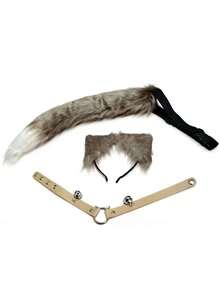 Bộ 3 món gồm băng đô tai mèo giả, phụ kiện đuôi cáo, tai thú, đuôi thú, vòng cổ và kẹp tóc, thích hợp cho nhiều lễ hội và tiệc tùng. - Nhiều màu - Xem 8