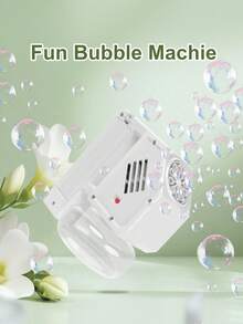 Machine à bulles portable automatique pour enfants. Machine à bulles automatique de bureau portable, convient pour les mariages, les fêtes, les jeux d'eau d'été en extérieur, convient pour les aires de jeux pour enfants (piles et solution de bulles non incluses) - Multicolore - Voir 9