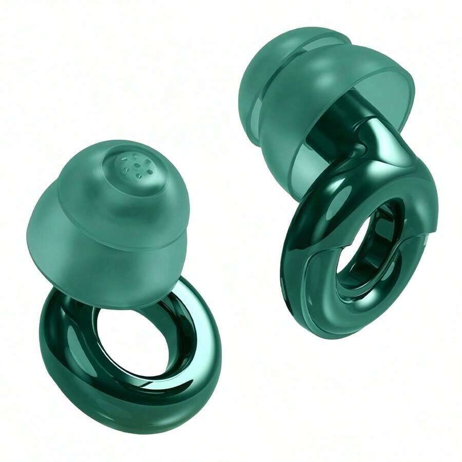 Latest 4-Pack Earplugs - Reusable Silicone Earplugs With Portable Case, Exquisite Packaging Box, Suitable For Couples, Concerts, Sleep, Work, Study, Travel - Compatible With Headphones And Music, No Batteries Needed, Sleep Aid, Fashionable Design, Durable Structure - Vàng - Xem 1