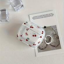 可爱樱桃蝴蝶结设计保护套，适用于耳机充电盒，防刮防摔 - 多色 - 查看 6