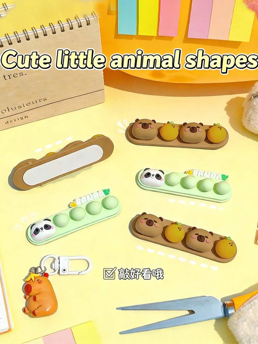 卡通桌面线缆整理器，数据线收纳架 - 動物 - 查看 1