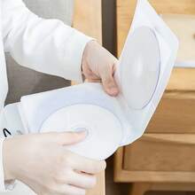 Estuche Transparente de Plástico para Discos de CD/DVD, Bolsa de Almacenamiento, Organizador, Funda Protectora con Hebilla HOWX - A3 - Ver 7