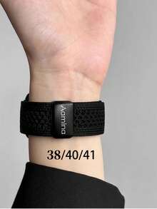 1pc Customizable Watch Band, Fashionable Breathable Nylon Woven Strap, Suitable For 49mm, 46mm, 45mm, 44mm, 42mm, 41mm, 40mm, 38mm; Magnetic Nylon Woven Watch Band, Suitable For 10/9/7/6/5/4/3/2/1, Adjustable - Valentine's Day And Mother's Day Gift, Personalized Customization, Birthday Surprise For Girlfriends - Multicolor - View 17