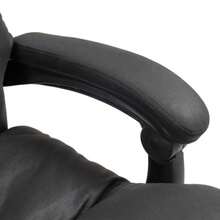 Office Chair With Massage Function, Ergonomic Reclining Office Chair, Heated, Height Adjustable, With Footrest And Swivel, Black - Black - View 7