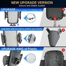 xnyocn 多角度旋转可调节车载手机支架，耐用仪表盘支架，带强力吸盘，时尚汽车配件 - 灰色 - 查看 8