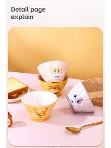 Disney 迪士尼《疯狂动物城》5英寸圆锥形饭碗：时尚家用饭碗，采用耐热釉下彩设计 - 彩色 - 查看 3