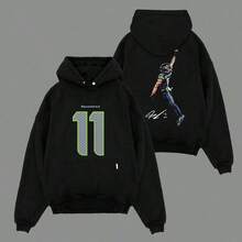 JSN - Jaxon Smith-Njigba 'POSTERIZED' For The 12s Cotton Hoodie Sweatshirt T-Shirt (Made In US), JSN Nation Fit, Seahawks Game Day Fits, Gift For Football Fans, Football Graphic HoodieY2Y-W-Maija - 白色 - 查看 11