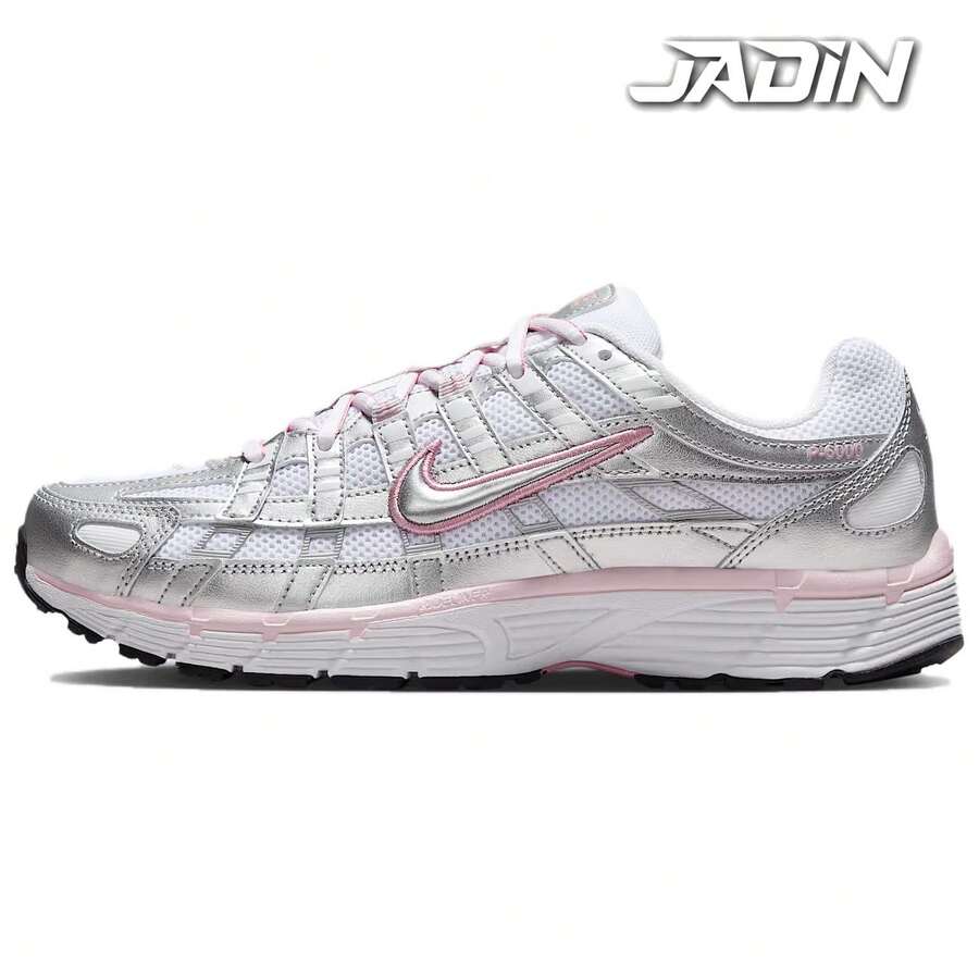 Nike P6000 Abrasion Resistant Low Top Racing Track & Field Competition Running Shoes Women's White Silver BV1021-108 - Hồng - Xem 1