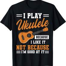 Camiseta de ukelele para amantes de la música - Negro - Ver 1