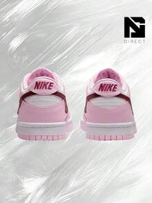 Nike Dunk Low Pink Foam Red White (GS)-Women's Lifestyle Sneakers – Shose For Woman-Vintage-Spring & Summer-Inspired Running Shoes, Shock-Absorbing Comfort, Gym To Streetwear Casual Wear-Easter Gift– CW1590 601 - Pink Foam/White-Dark Beetroot - 查看 4