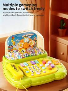 1pc Baby Story Teller Music Toy, Snowflake Piano Electronic Keyboard Toy, Multifunctional Early Education Phone Toy For Girls & Boys, Children's Birthday, Halloween, Christmas Gift (Color & Pattern Random) - Multicolor - View 4