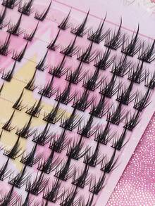 80 Clusters Of Brown Fox Style Diagonal Flying Long Tail Design, Falling Tail Manga Eyelashes, Fake Eyelashes, Fox Friends, Thick Roll Fishing Style Party, Daily Cosplay, Wholesale Fashionmakeup Tools - C - 查看 5