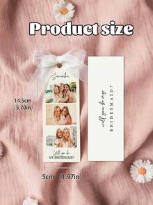 1/3 Sets Customized Photo & Text Bridesmaid Proposal Cards, Photo Booth Bridesmaid Proposal Cards, "Will You Be My Bridesmaid?" Funny Maid Of Honor Proposal Cards, Bridesmaid/Groomsman Cards - Multicolor - View 6