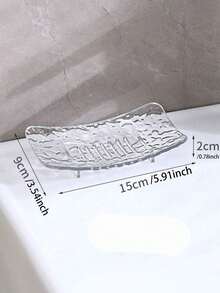 1/2pcs Crystal Pattern Soap Dish - Minimalist Elegant Vertical Soap Holder Bathroom Accessories - Multicolor - View 8