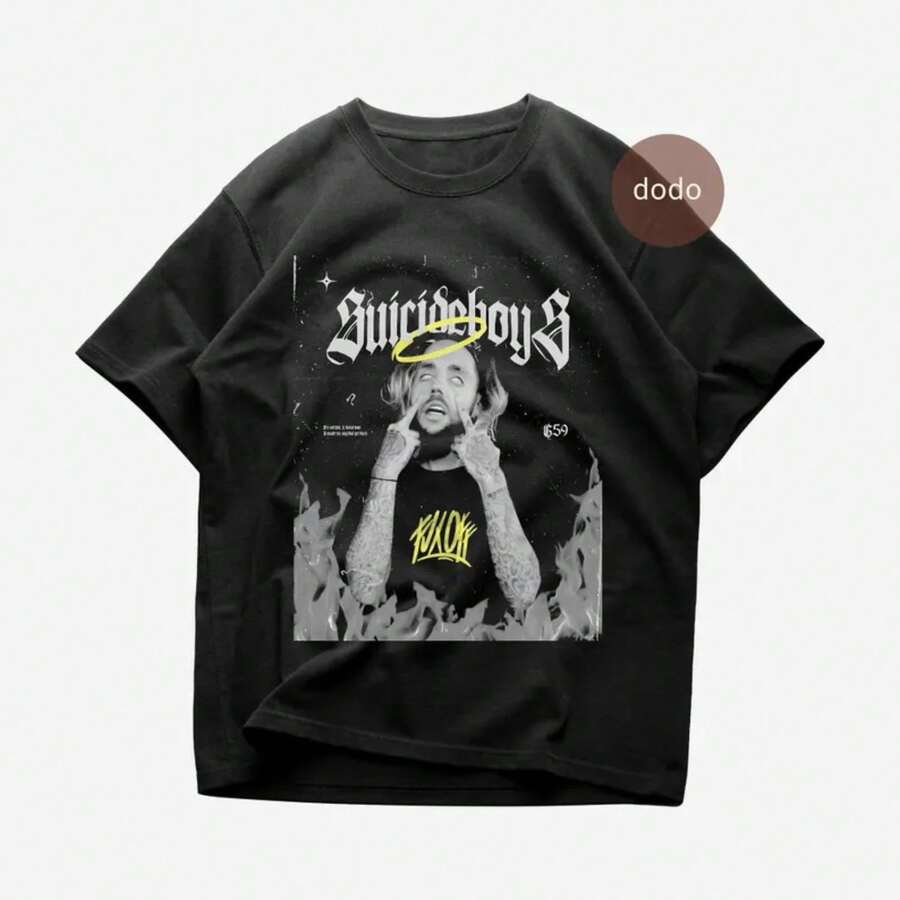 SuicideboysA T-Shirt - Rap Music Shirt - Thy Kingdom Come Album - SuicideboysA Album Shirt - SuicideboysA Merch - Unisex Rapper Clothing - màu đen - Xem 1