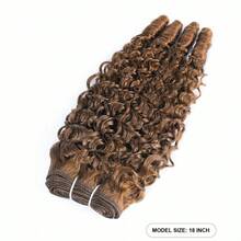 #4 Brown Burmese Curly Bundles Human Hair 1 Pc Bundles Unprocessed Quick Weave Water Curly With Spiral Curly End Real Human Hair Extensions Double Weft For Women - S4 - View 3