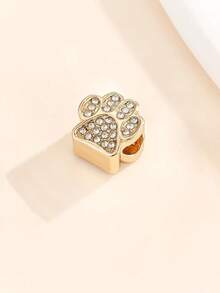 1件欧美风格银灰色和黄色手工迷你可爱脚印串珠手链/项链/吊坠创意DIY饰品配件 - 彩色 - 查看 7