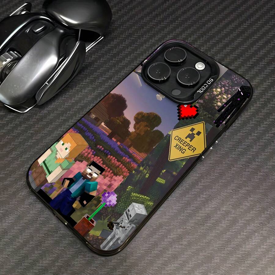 Funda para teléfono con temática de aventuras de Compatible con fundas para teléfonos 17 16 Pro Max 15 Pro Max 13 y 12 Diseño elegante con personajes y criaturas del juego Ideal para jugadores y un regalo fantástico para amigos y familiares - Negro - Ver 1