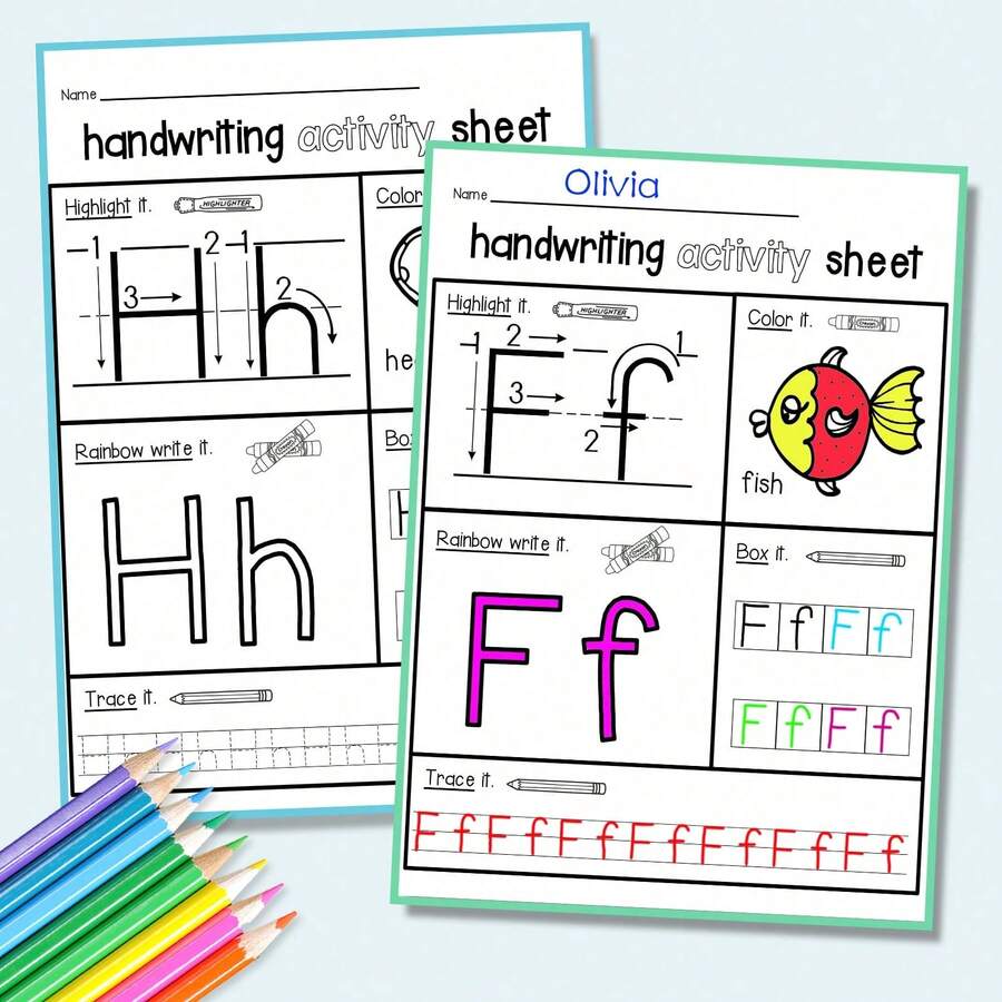 Alphabet Practice Workbook – Uppercase And Lowercase Tracing With ...