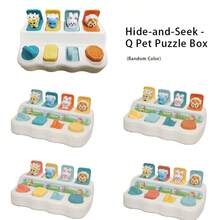 Baby Peekaboo Toy, Cartoon Animal Toy, Press The Button And It Pops Out To Attract Baby's Attention - Multicolor - View 9