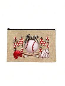 Bộ túi tote vải canvas Baseball Mom Life, ví đựng tiền xu, thư từ, túi có khóa kéo, bộ quà tặng cá nhân hóa, túi tote đa năng ngộ nghĩnh hình hoạt hình, túi tote vải lanh màu vàng đen với khóa đen, túi mua sắm, túi đựng mỹ phẩm, túi đựng đồ, dung tích lớn. - Nhiều màu - Xem 14