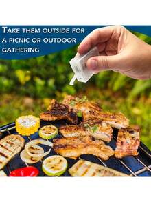 1个迷你盐和胡椒粉调味瓶 - 透明塑料野餐烧烤调味罐，带盖，旅行装 - 彩色 - 查看 2