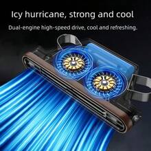 Được trang bị dây nguồn USB, tích hợp chức năng điều hòa không khí, 3 tốc độ gió, quạt kép tích hợp, công tắc độc lập, thiết kế nhỏ gọn, kiểu dáng chuyên nghiệp và hoạt động êm ái, phù hợp cho xe tải, xe van và xe sedan. - màu đen - Xem 3