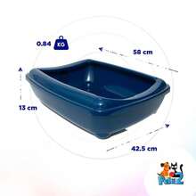 Arenero Grande Antisalpicadura De Gato 58x42.5x13 Cm Pelu2 EKIV - Verde - Ver 4