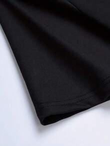 Men's Casual Versatile Minimalist Printed Short Sleeve T-Shirt - Black - View 6