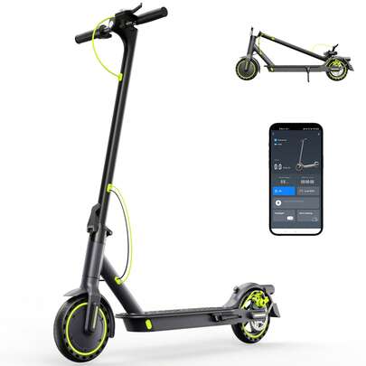  SEEMAR S3 Scooter Electrico Plegable Para Adultos LCD, 25 KM/H, 500W, 8.5 Pulgadas, Con Luz LED, Control De Aplicación, 3 Velocidad De Ajustable, Batería 36 V 7.8AH , Patin Eléctrico Negro