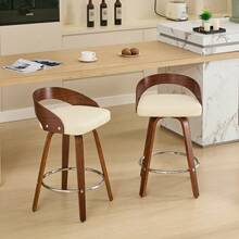 Barstools - Beige + PU Leather + Foam - View 9