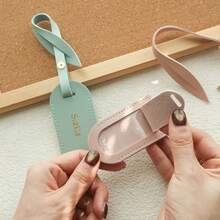 1pc Personalized Luggage Tag, Customizable With Name And Gold Letter Identification, Suitable For Luggage, Backpacks, Unique Travel Accessory And Gift - Multicolor - View 9