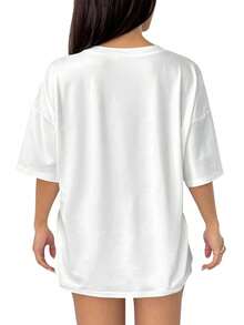 Camiseta Oversize con Estampado de Bandera de Portugal y Flores - Colores Blanco y Negro, Casual para Hombres - Blanco - Ver 8