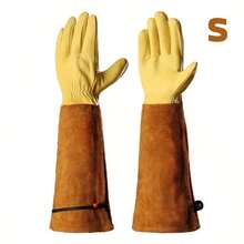 Long Sleeve Gardening Gloves – Puncture Proof Leather Gloves For Pruning & Yard Work - Long - View 7
