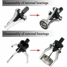 3 Jaw Gear/Bearing Slide Hammer Puller Set, Internal & External Puller - Red - View 3