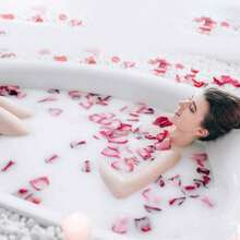 1包（30克/300克）天然干玫瑰花瓣，真花装饰，适用于足浴、全身浴、水疗、浪漫婚礼、彩纸屑、家居香氛、沐浴、肥皂和蜡烛制作、派对和婚礼装饰、DIY工艺品。100%纯天然有机干红玫瑰花瓣，适用于足浴、全身浴、水疗、婚礼、彩纸屑、家居香氛、蜡烛和肥皂制作、DIY工艺品。 - 玫瑰紅 - 查看 7