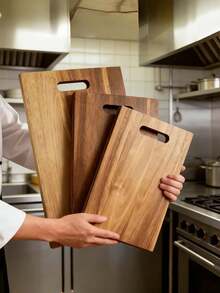 Wooden Hanging Cutting Board, Kitchen Chopping Board, Wooden Cutting Board, Kitchen Tool, Double-Sided Multi-Purpose Cutting Board, Suitable For Meat, Cheese, Bread, Vegetables, Fruits, Kitchen Essential, Kitchen Accessory, Suitable For New Year, Thanksgiving, Mother's Day, Father's Day - Coffee Brown - View 8