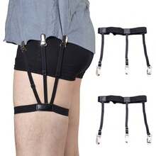 Shirt Anti-Wrinkle & Anti-Slip Clips, Adjustable Elastic Shirt Stays Garters For Men & Women - Multicolor - View 2