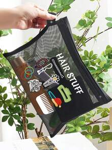 这款“发饰”网眼化妆包饰有发饰图案，多功能化妆包，可收纳发夹、发带等，红色气垫设计，便携易收纳，可作化妆包、护肤包、旅行必备、宿舍用品、新娘礼物、母亲节礼物、生日礼物等。它集化妆收纳、洗漱包、化妆袋、洗漱包、旅行包、度假必备、女性旅行礼物等功能于一体。 - 彩色 - 查看 3