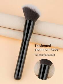 1pc Professional Loose Powder Brush, Large Multifunctional Foundation Blush Contour Makeup Brush, Cosmetic Tool,Giveaways - Black - View 3