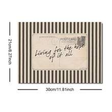 1 件装/无框“为希望而活”语录帆布海报，温馨复古条纹明信片墙艺术印刷品，简约音乐歌词复古画作，适用于公寓、客厅、卧室、现代家居装饰 - Poster - 查看 8
