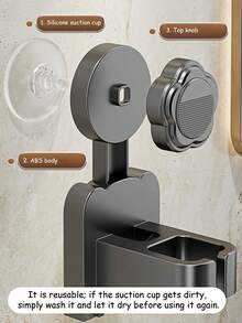 1 Giá đỡ máy sấy tóc đa năng gắn tường - Tiết kiệm không gian, lắp đặt bằng giác hút không cần khoan, giá để đồ trong phòng tắm cho máy sấy tóc, lược, bàn chải và máy uốn tóc - Kiểu dáng hiện đại, thời trang - Nhiều màu - Xem 6