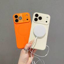 Funda para teléfono: Funda magnética con ventana grande inspirada en líquido compatible con iPhone 17 Pro, funda moderna para iPhone 17 Air, funda para iPhone 17, diseño creativo - Blanco - Ver 2